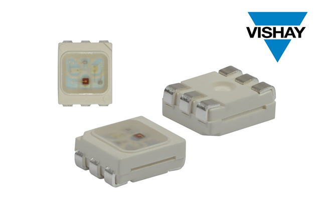 Vishay推出用于車內(nèi)照明、RGB顯示屏和背光的新款三色LED